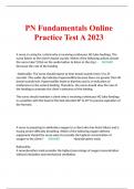 ATI PN Fundamentals Online Practice Test A 2023