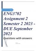 ENG3702 Assignment 2 Semester 2 2023 -DUE September 2023