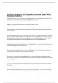 Louisiana Property and Casualty Insurance  Exam With Complete Solution 