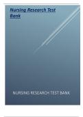 TEST BANK FOR NURSING RESEARCH TEST BANK COMPLETE CHAPTERS 2024 UPDATE 