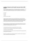 Louisiana Property and Casualty Insurance Exam 100% Correct 