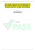  TEST BANK VARCAROLIS FOUNDATIONS OF  PSYCHIATRIC-MENTAL HEALTH NURSING 9TH  EDITION CHAPTER 1-36 Q&A 100%VERIFIED       