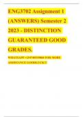 ENG3702 Assignment 1 (ANSWERS) Semester 2 2023 - DISTINCTION GUARANTEED GOOD GRADES.