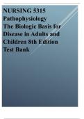 Test Bank for Biologic Basis for Disease in Adults and Children 8th Edition 2024 updated