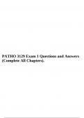 PATHO 3129 Exam 1 Questions and Answers (Complete All Chapters).
