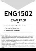 ENG1502 EXAM PACK 2025 - DISTINCTION GUARANTEED