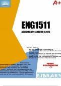 ENG1511 (Assignments) BUNDLE 2023