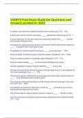 VADETS Final Exam Study Set Questions and Answers. Graded A+ 2023