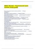 ABGC Boards – Psychosocial exam revision study guide