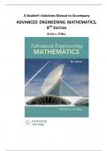 ADVANCED ENGINEERING MATHEMATICS, 8 TH EDITION PETER V. O’NEIL