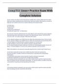 CompTIA Linux+ Practice Exam With Complete Solution