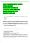 NGN PN PHARMACOLOGY NGN} PN PHARMACOLOGY PROCTORED LATEST EXAM QUESTIONS WITH COMPLETE & VERIFIED RATIONALES AND ANSWERS 2023/2024