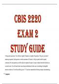 CBIS 2220 TEST  STUDY GUIDES