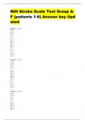 NIH Stroke Scale Test Group A-F (patients 1-6) Answer key Updated