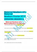 Maternal Newborn ATI, Maternal Newborn Proctor ATI 9 VERSIONS GRADED A