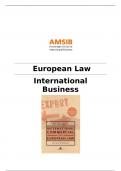 European Law: summaries chapter 2,3 and 4 of the book