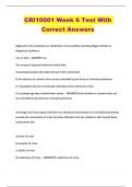 CRI10001 Week 6 Test With Correct Answers