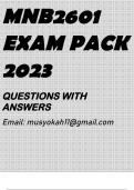 MNB2601 EXAM PACK 2023