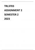 TRL3703 ASSIGNMENT 2 SEMESTER 2 2023