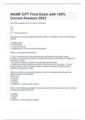 NASM Final Exam CPT Exam Prep 2022/2023 with all correct answers