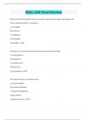 BIOL 235 Final Review | 115 Questions with 100% Correct Answers | Updated & Verified 2023  | 35 Pages