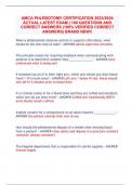 AMCA PHLEBOTOMY CERTIFICATION 2023/2024  ACTUAL LATEST EXAM | 100 QUESTIONS AND  CORRECT ANSWERS (100% VERIFIED CORRECT ANSWERS) BRAND NEW!!