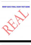 NRNP 6645 FINAL EXAM TEST BANK 