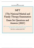 MFT (The National Marital and Family Therapy Examination Exam Set 