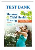 Maternal and Child Health Nursing 8th Edition by JoAnne Silbert Test Bank