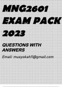 MNG2601 EXAM PACK 2023