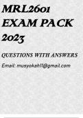 MRL2601 EXAM PACK 2023