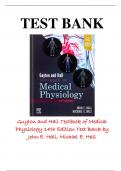 Guyton and Hall Textbook of Medical Physiology 14th Edition Test Bank by John E. Hall, Michael E. Hall.