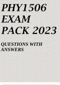 PHY1506 EXAM PACK 2023