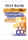 TEST BANK FOR LEADERSHIP ROLES AND MANAGEMENT FUNCTIONS IN NURSING 10TH