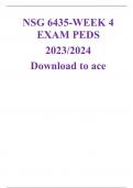 NSG 6435-FINAL EXAM / Midterm EXAM PEDS 2023/2024 Download to ace 