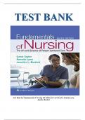 TEST BANK FOR FUNDAMENTALS OF NURSING 9TH EDITION BY TAYLOR