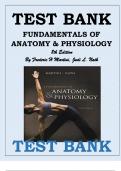 TEST BANK FOR FUNDAMENTALS OF ANATOMY & PHYSIOLOGY, 8TH EDITION BY FREDERIC