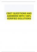 CBET QUESTIONS AND  ANSWERS WITH 100%  VERIFIED SOLUTIONS