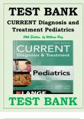 TEST BANK FOR CURRENT DIAGNOSIS AND TREATMENT PEDIATRICS, 24th