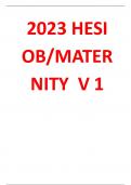 HESI OB/MATERNITY  V 1 100 question and correct answers 2023/2024