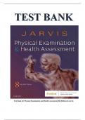 Test Bank - Physical Examination And Health Assessment 8th Edition By Jarvis.
