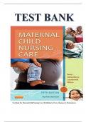 Test Bank For Maternal Child Nursing Care, 5th Edition by Perry, Shannon E., Hockenberry.