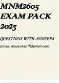 MNM2605 EXAM PACK 2023