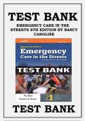 TEST BANK NANCY CAROLINE EMERGENCY CARE IN THE STREETS 8TH EDITION BY NANCY 