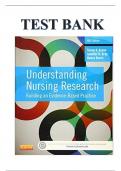 TEST BANK FOR UNDERSTANDING NURSING RESEARCH - 6TH EDITION BY SUSAN K GROVE