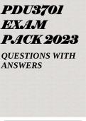 PDU3701 EXAM PACK 2023