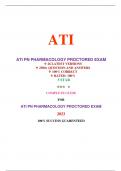  ATI  ATI PN PHARMACOLOGY PROCTORED EXAM   26 LATEST VERSIONS  2500+ QUESTION AND ANSWERS   100% CORRECT  RATED: 100%  5 STAR  COMPLETE GUIDE FOR  ATI PN PHARMACOLOGY PROCTORED EXAM  2023  100% SUCCESS GUARENTEED 