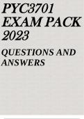 PYC3701 EXAM PACK 2023