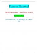 Pearson Edexcel Merged Question Paper + Mark Scheme (Results) Summer 2022 Pearson Edexcel GCSE In Biology (1SC0) Paper  1BH Centre Number Candidate Number *P69482A0116* Turn over  Total Marks Candidate surname Other names Please check the examination deta