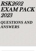 RSK2602 EXAM PACK 2023